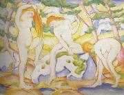 Franz Marc Bathing Girls (mk34) oil painting reproduction